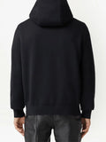 logo-intarsia drawstring hoodie
